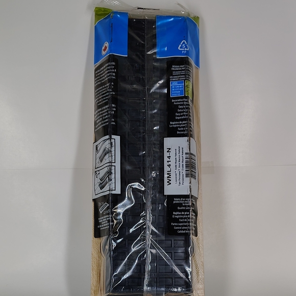 Decor Grates Floor Register 4" x 14" Louvered Solid Maple 2-pack Rust Proof - Picture 2 of 3